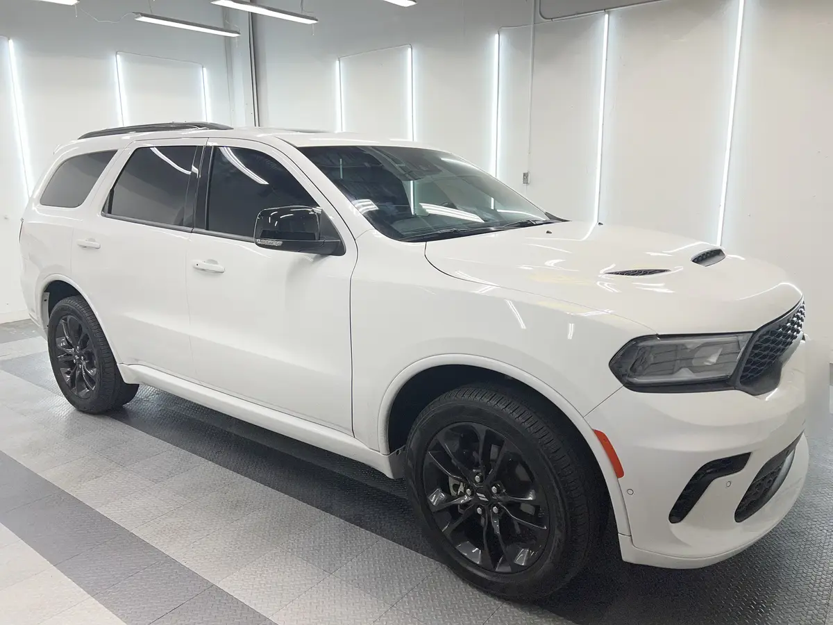 White Dodge Durango after Avery Dennison Encore Supreme ceramic window tint (view 1)