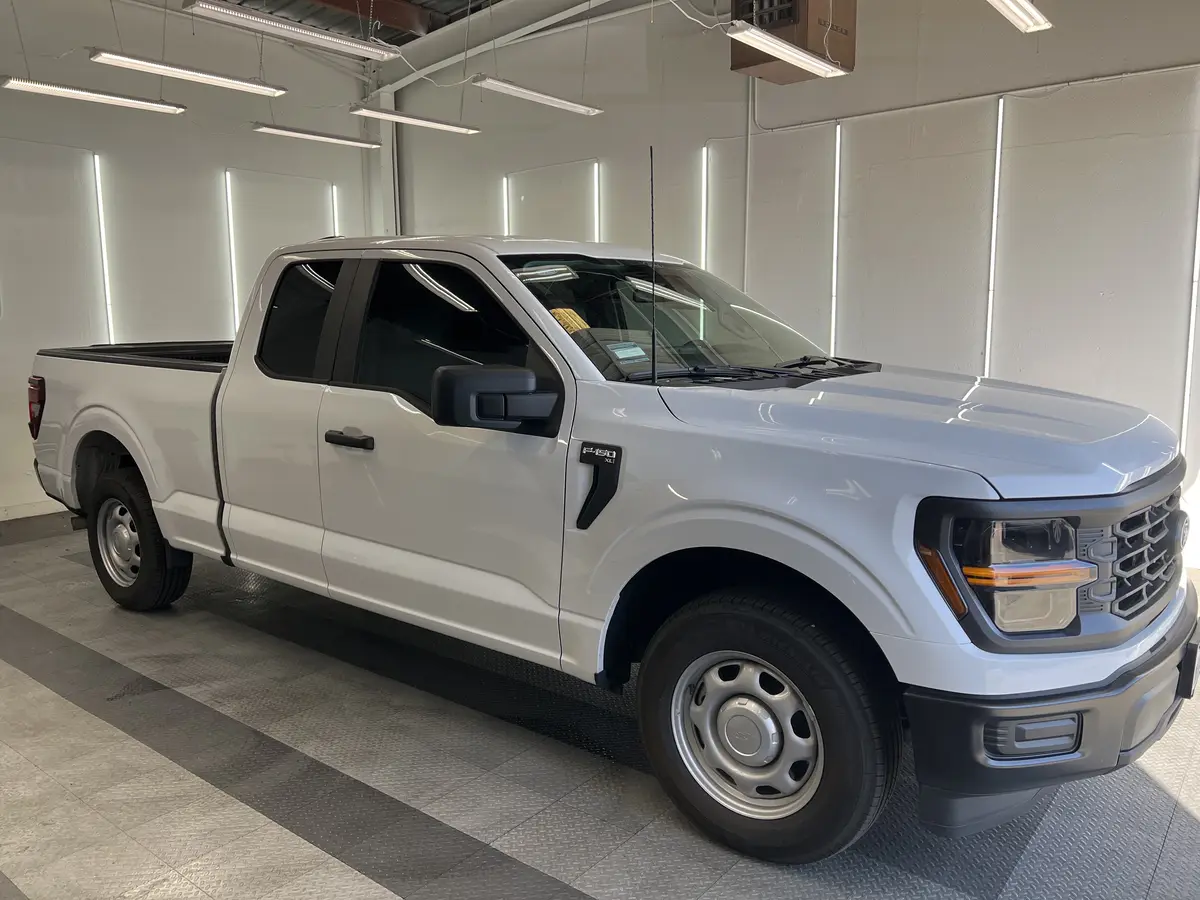 White Ford F-150 after Avery Dennison Encore Supreme ceramic window tint (view 1)