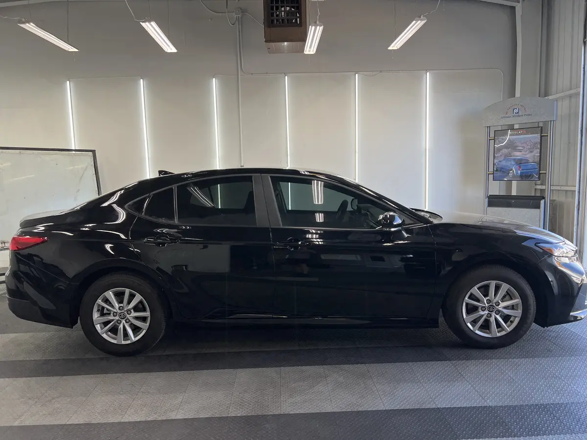 Black Toyota Camry after Avery Dennison Encore Supreme ceramic window tint (view 2)