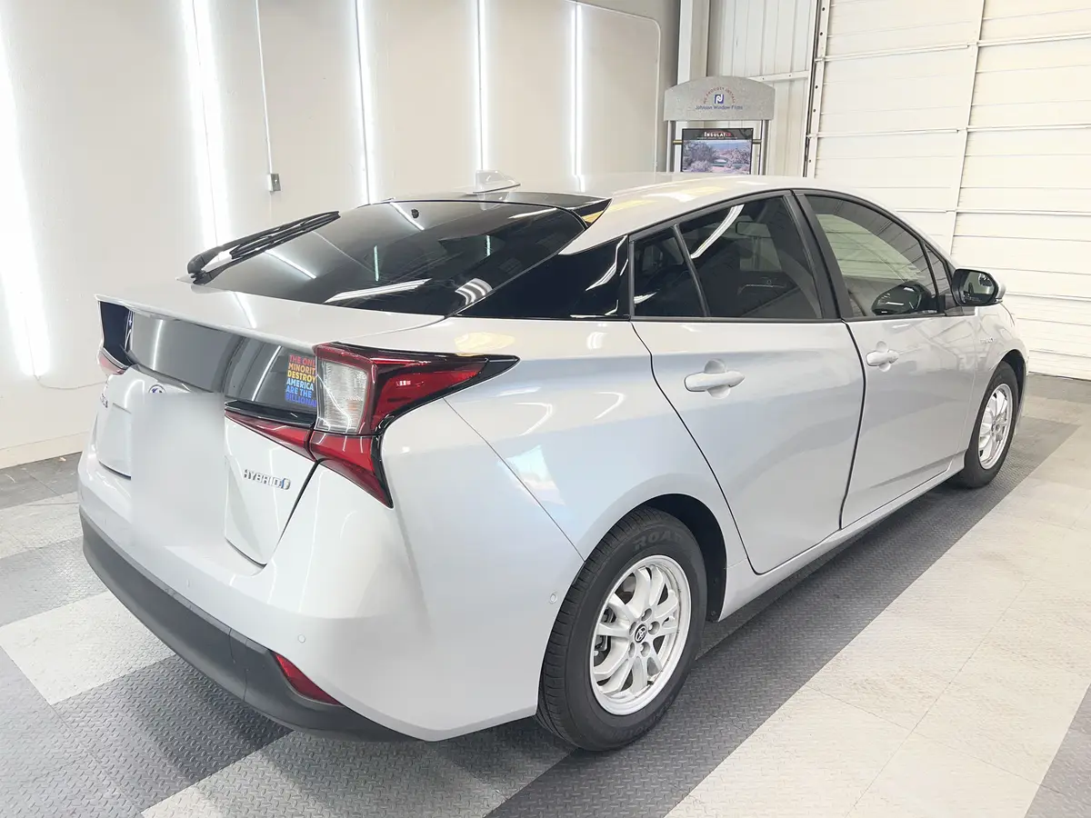 Silver Toyota Prius after Avery Dennison Encore Supreme ceramic window tint (view 3)