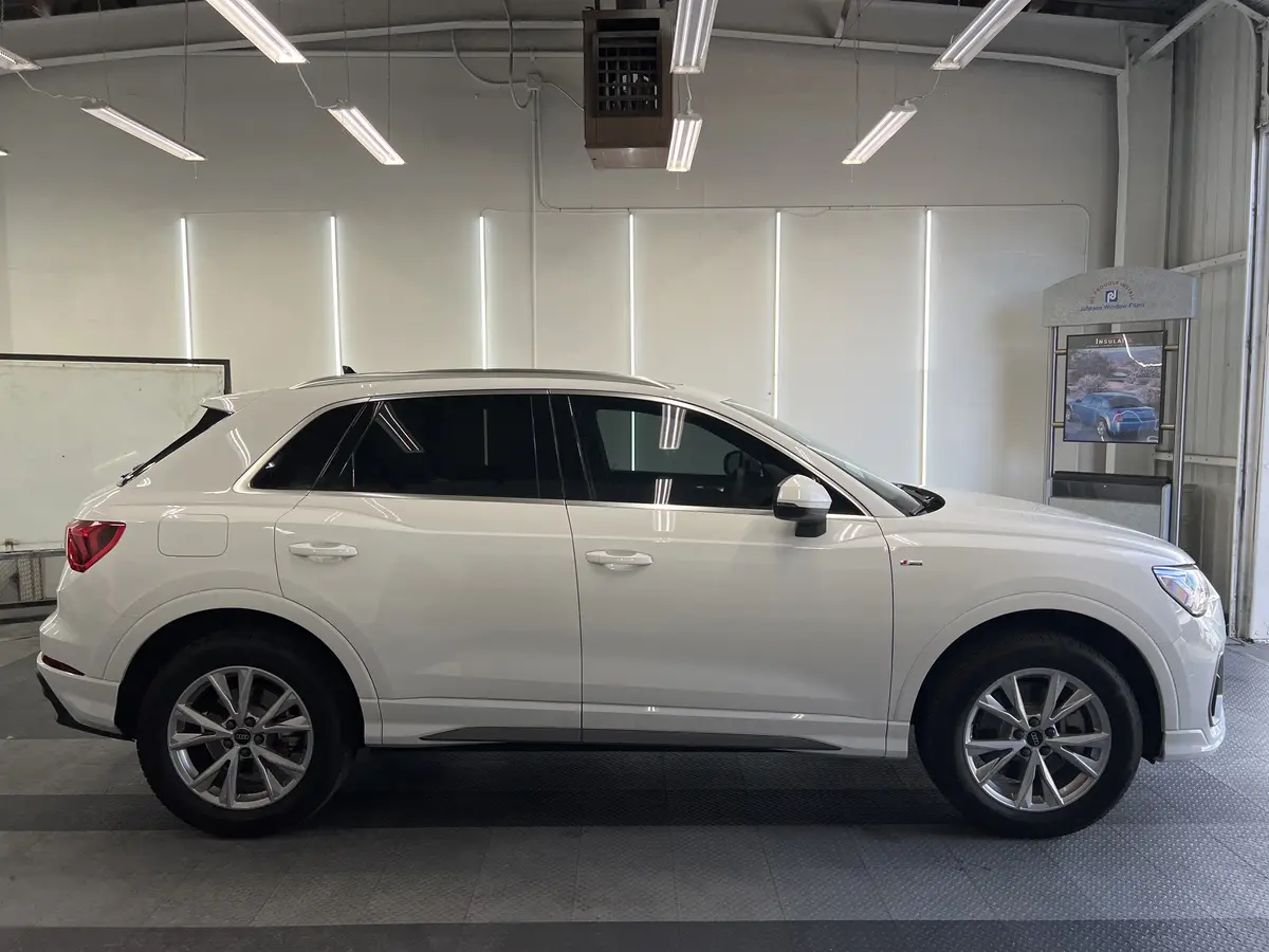 White Audi Q3 after Avery Dennison Encore Supreme ceramic window tint (view 2)
