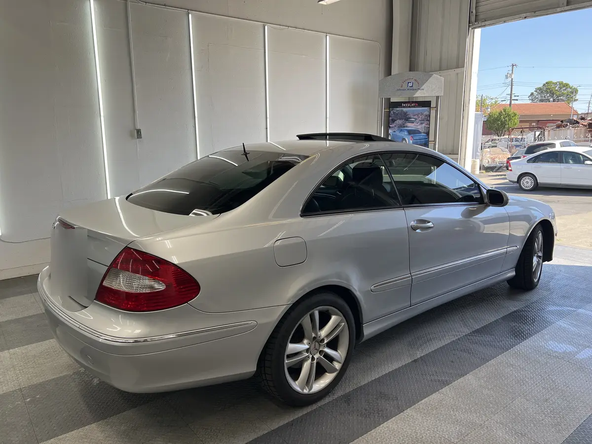 Silver Mercedes-Benz CLK after Avery Dennison Encore Supreme ceramic window tint (view 1)
