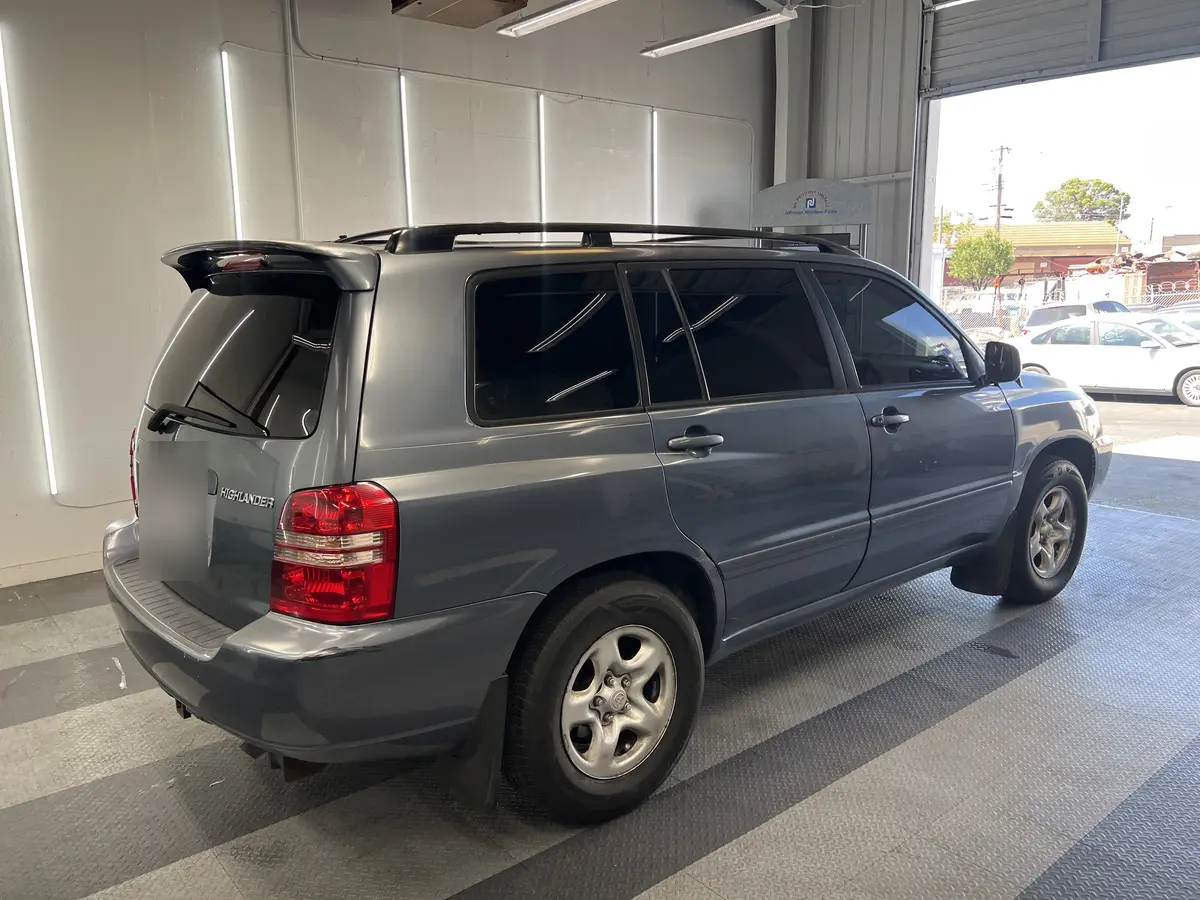 Gray Toyota Highlander after Avery Dennison Encore Supreme ceramic window tint (view 3)