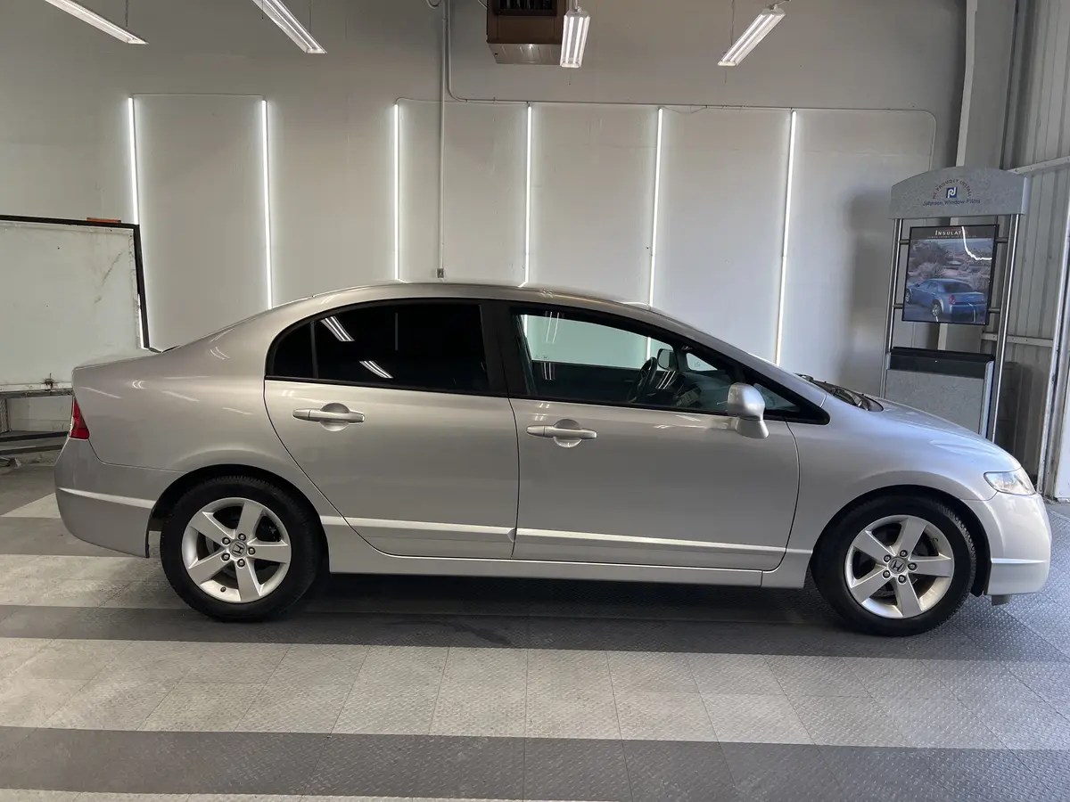 Silver Honda Civic after Avery Dennison Encore Supreme ceramic window tint (view 2)