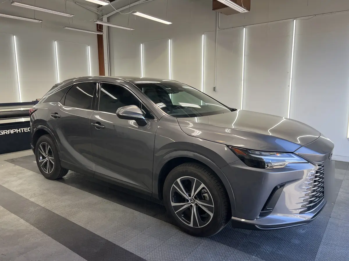 Gray Lexus RX after Avery Dennison Encore Supreme ceramic window tint (view 1)