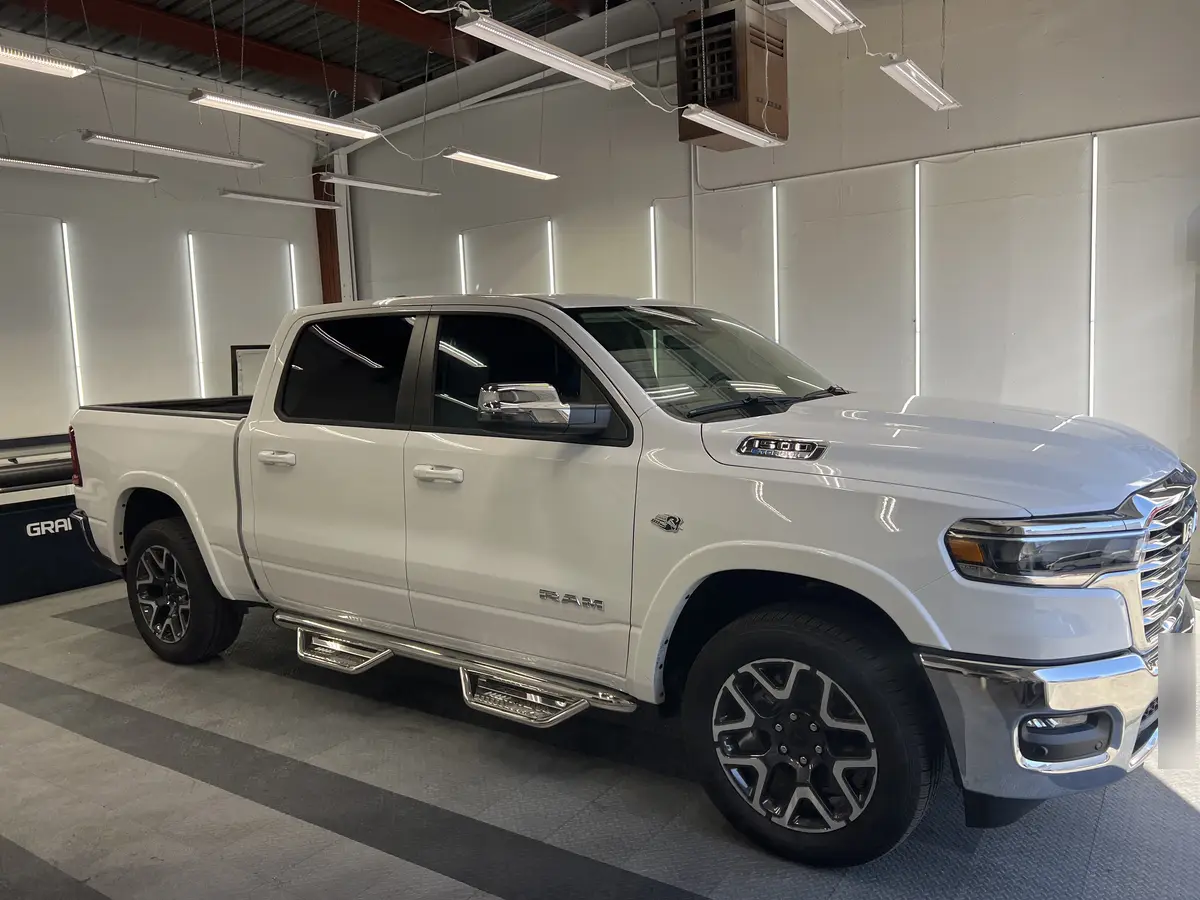 White Ram 1500 after Avery Dennison Encore Supreme ceramic window tint (view 1)