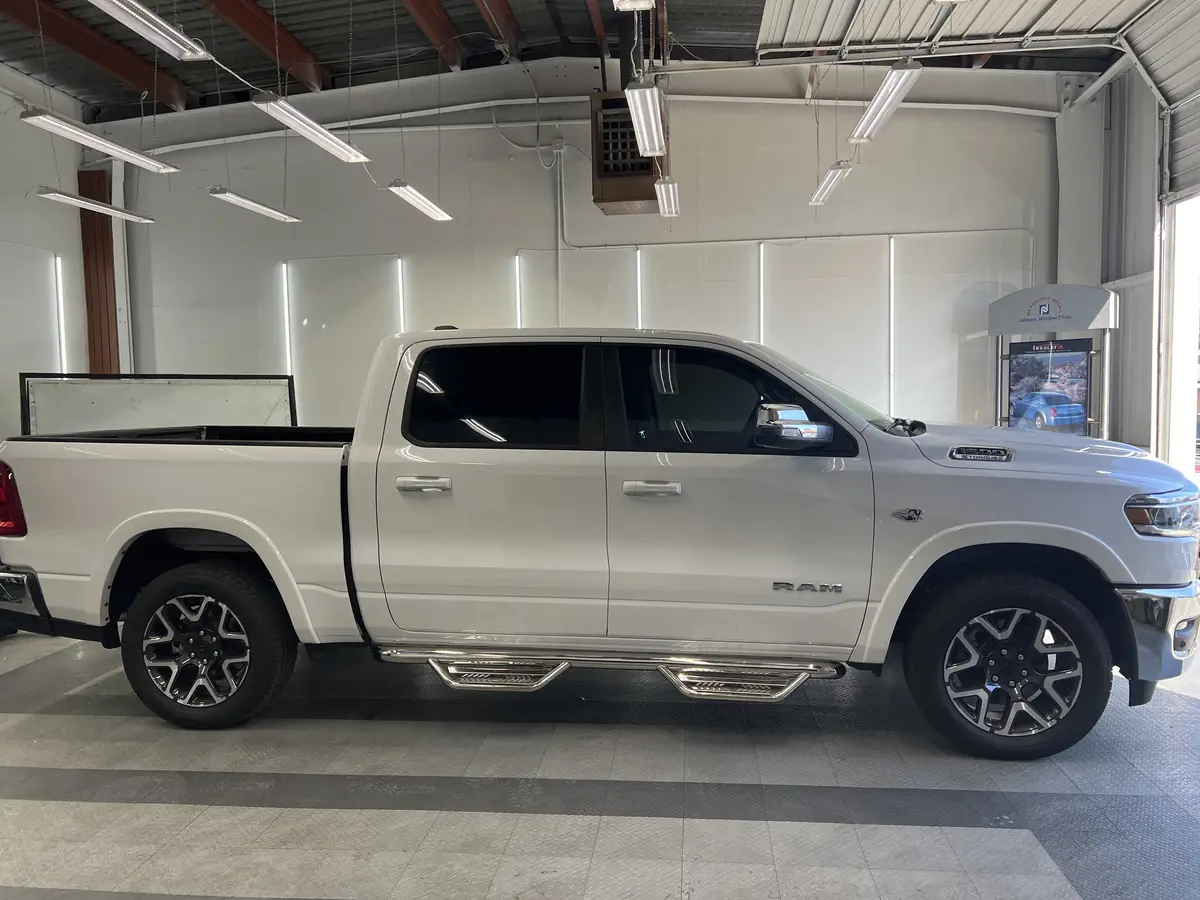 White Ram 1500 after Avery Dennison Encore Supreme ceramic window tint (view 3)