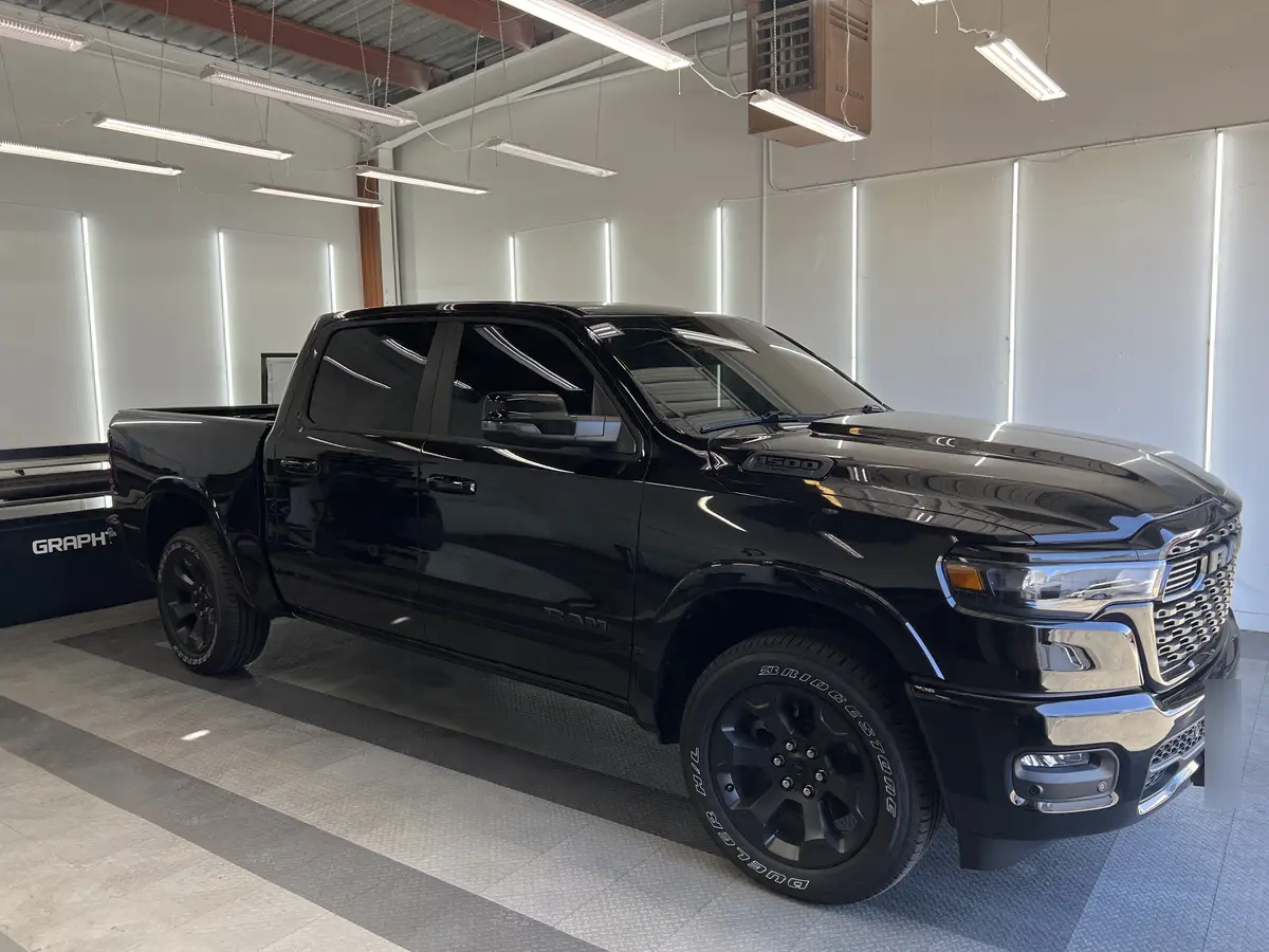 Black Ram 1500 after Avery Dennison Encore Supreme ceramic window tint (view 1)