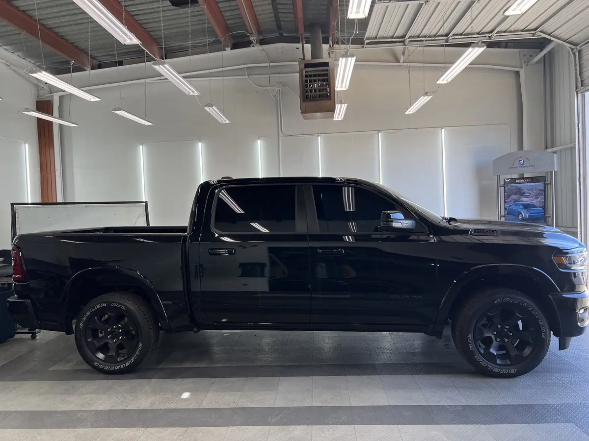 Black Ram 1500 after Avery Dennison Encore Supreme ceramic window tint (view 2)