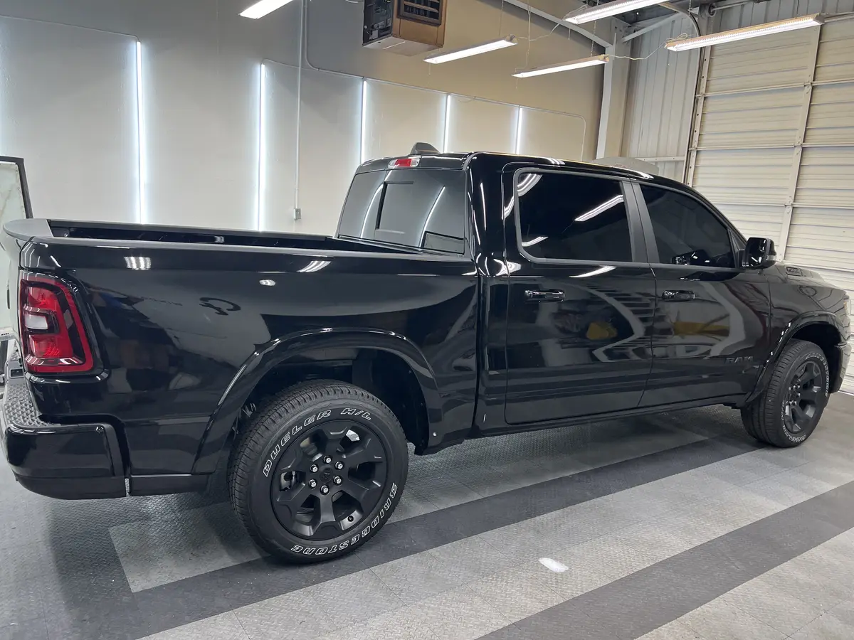 Black Ram 1500 after Avery Dennison Encore Supreme ceramic window tint (view 3)