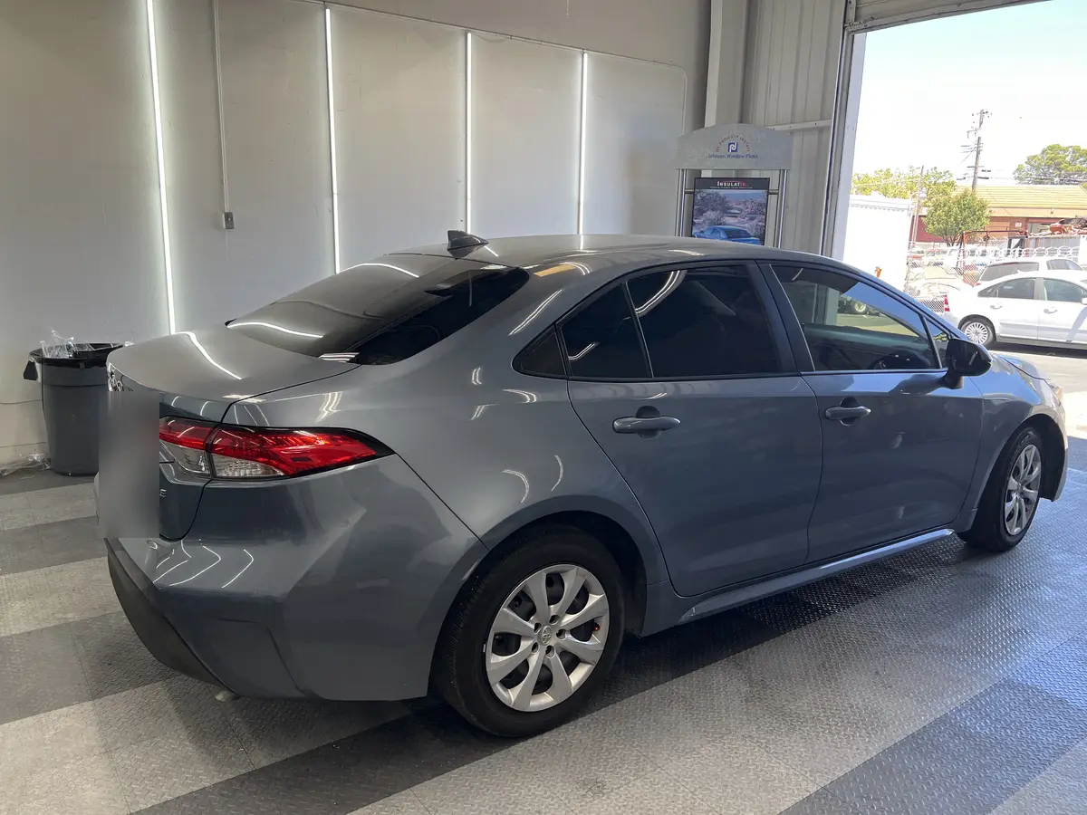 Gray Toyota Corolla after Avery Dennison Encore Supreme ceramic window tint (view 1)