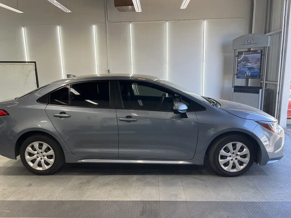 Gray Toyota Corolla after Avery Dennison Encore Supreme ceramic window tint (view 3)