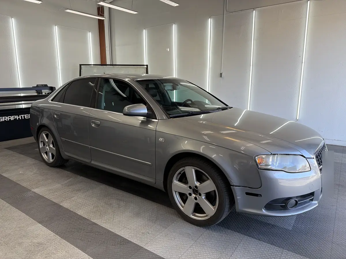 Silver Audi A4 after Avery Dennison Encore Supreme IR ir ceramic window tint (view 2)