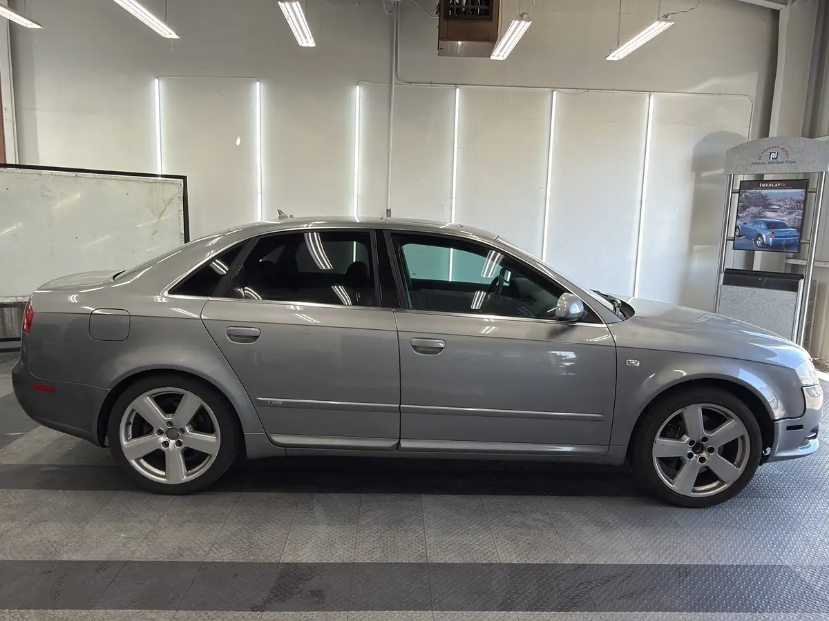Silver Audi A4 after Avery Dennison Encore Supreme IR ir ceramic window tint (view 3)