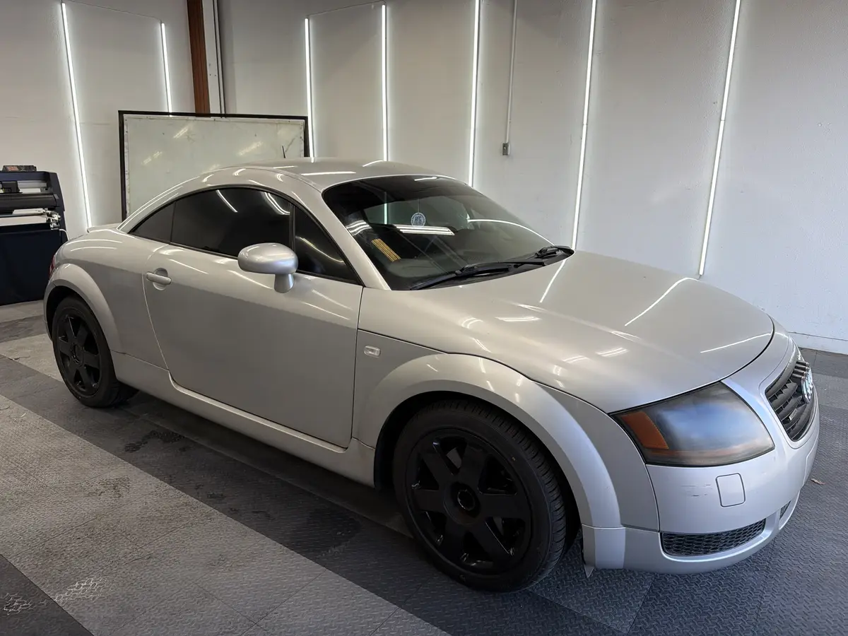 Silver Audi TT after Avery Dennison Encore carbon window tint (view 2)