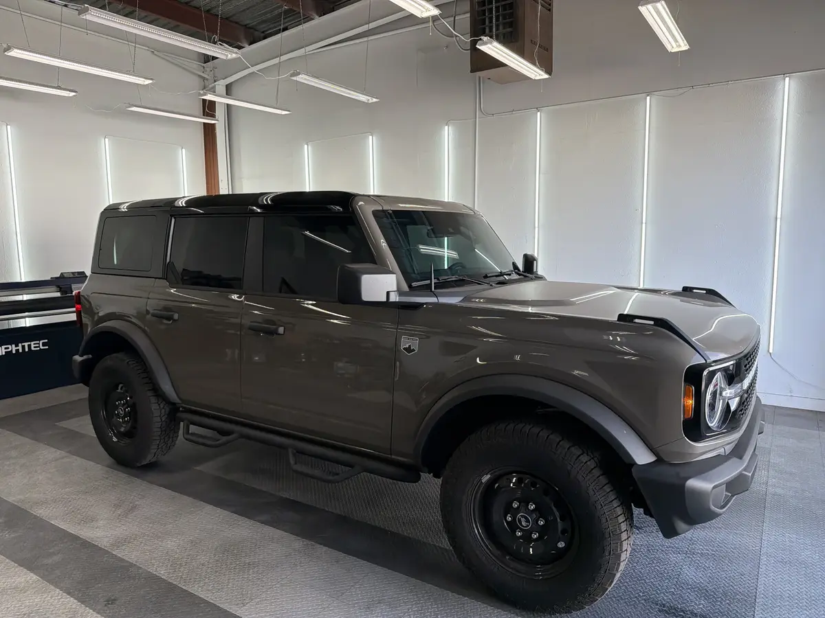 Gray Ford Bronco after Avery Dennison Encore Supreme ceramic window tint (view 1)