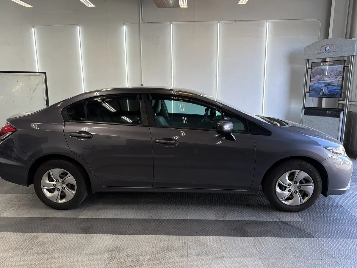 Gray Honda Civic after Avery Dennison Encore Supreme IR ir ceramic window tint (view 1)