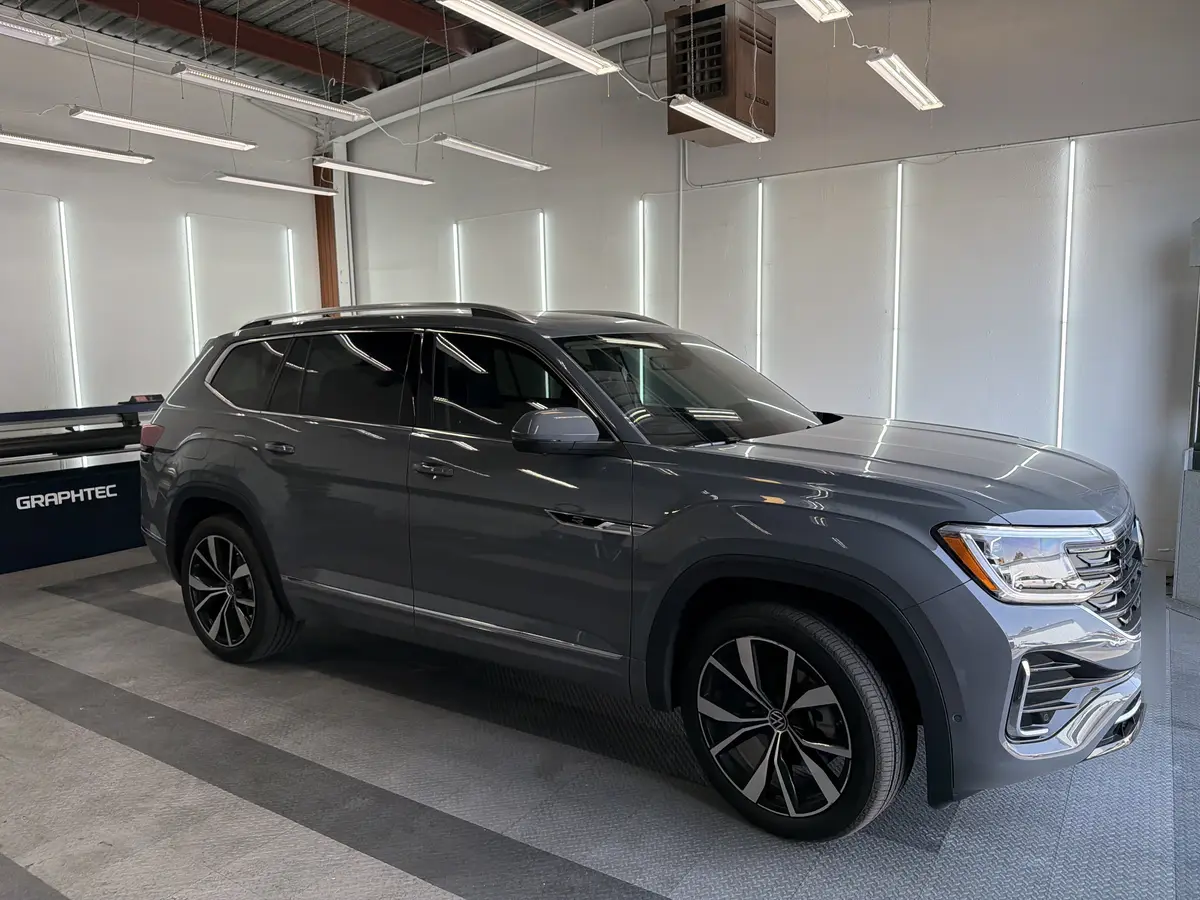 Gray Volkswagen Atlas after Avery Dennison Encore Supreme ceramic window tint (view 1)