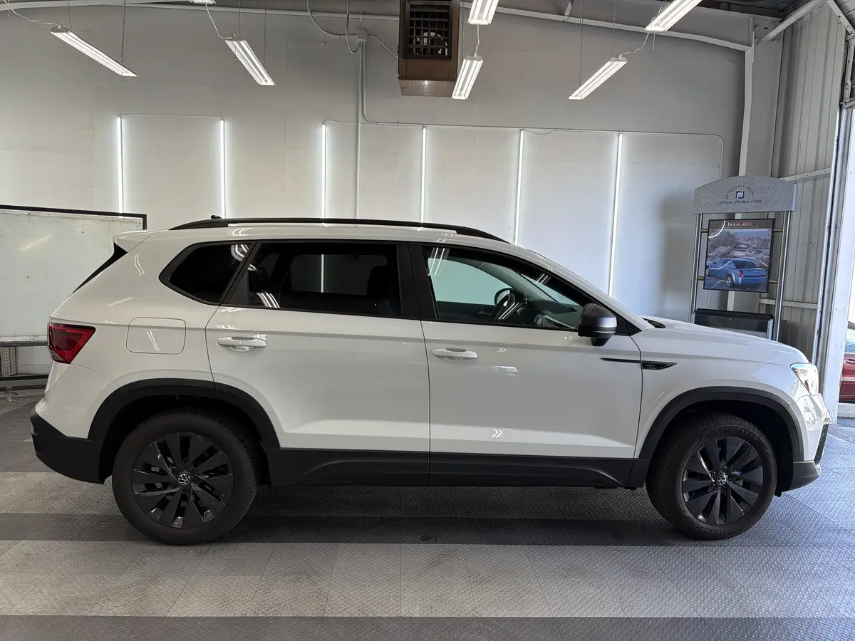 White Volkswagen Taos after Avery Dennison Encore Supreme IR ir ceramic window tint (view 2)