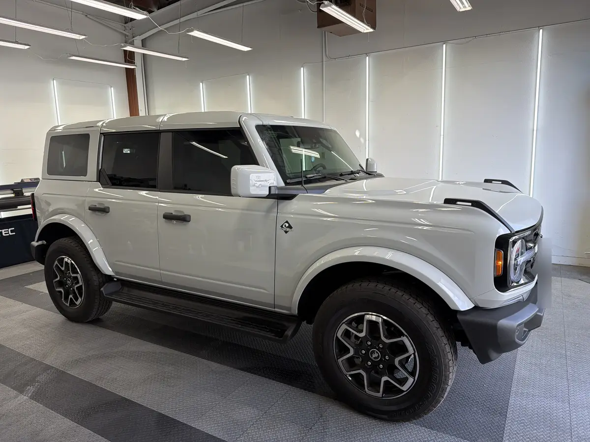 Gray Ford Bronco after Avery Dennison Encore Supreme ceramic window tint (view 1)