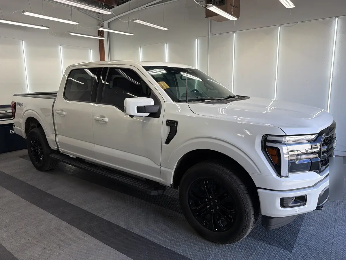 White Ford F-150 after Avery Dennison Encore Supreme ceramic window tint (view 2)