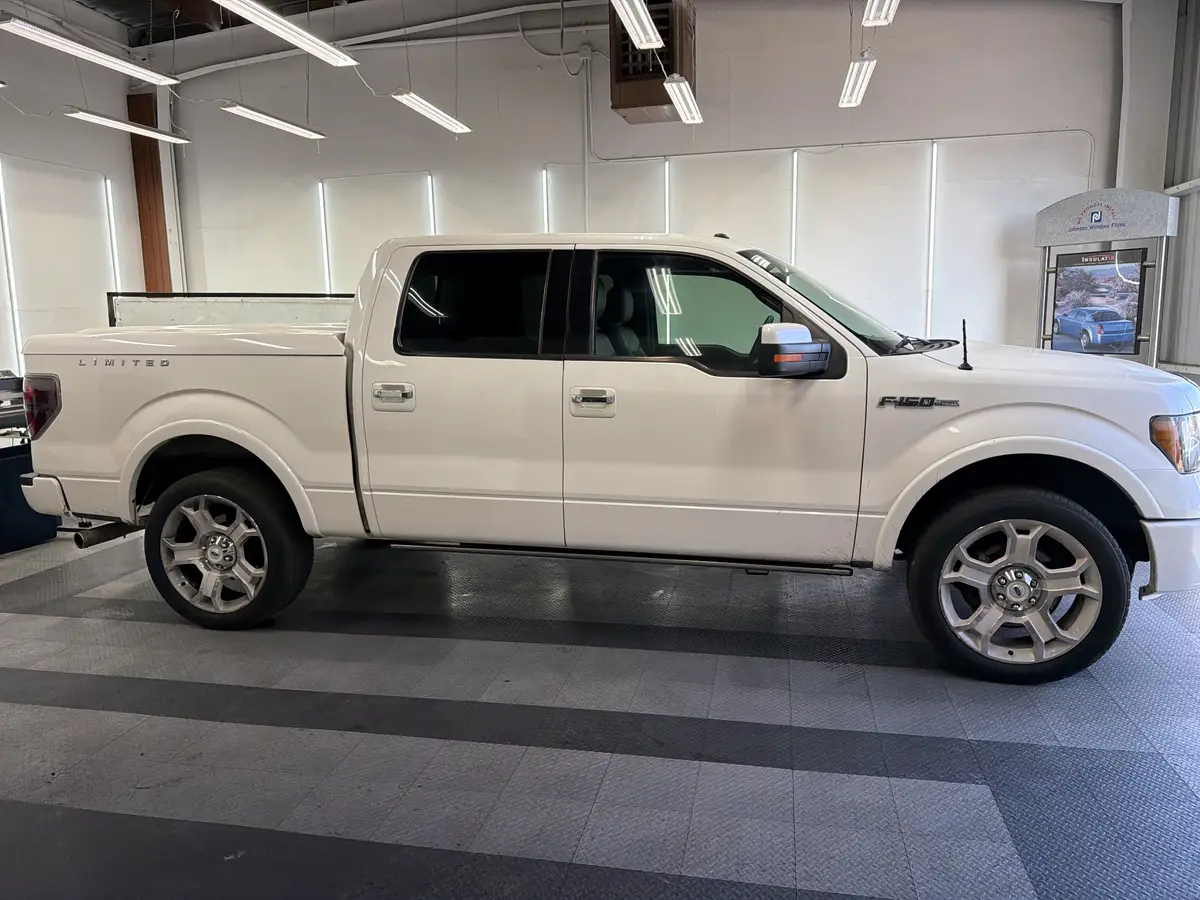 White Ford F-150 after Avery Dennison Encore Supreme ceramic window tint (view 2)