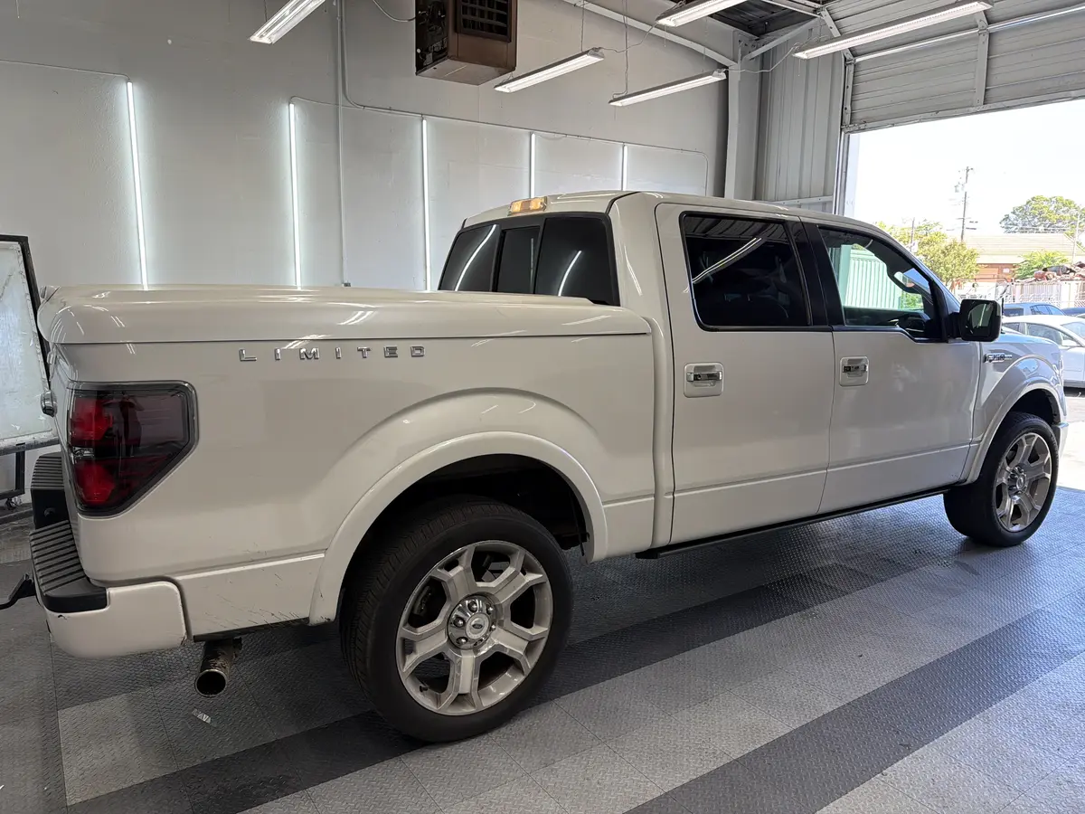 White Ford F-150 after Avery Dennison Encore Supreme ceramic window tint (view 3)
