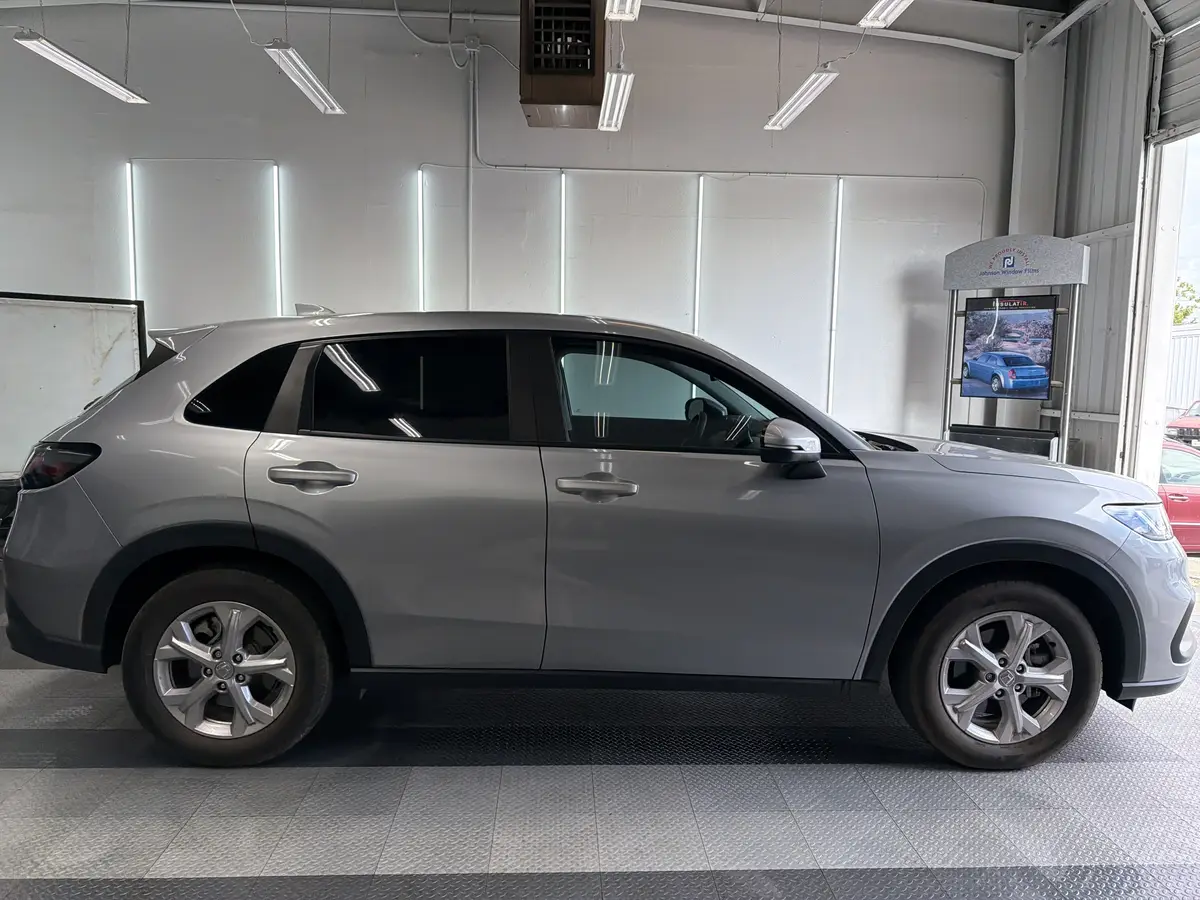 Silver Honda HR-V after Avery Dennison Encore Supreme ceramic window tint (view 2)