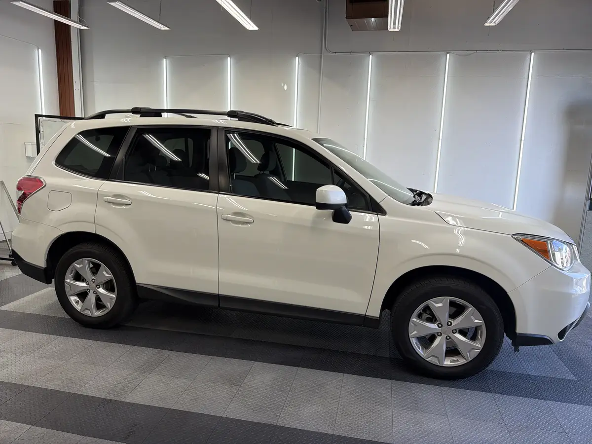 White Subaru Forester after Avery Dennison Encore Supreme ceramic window tint (view 2)