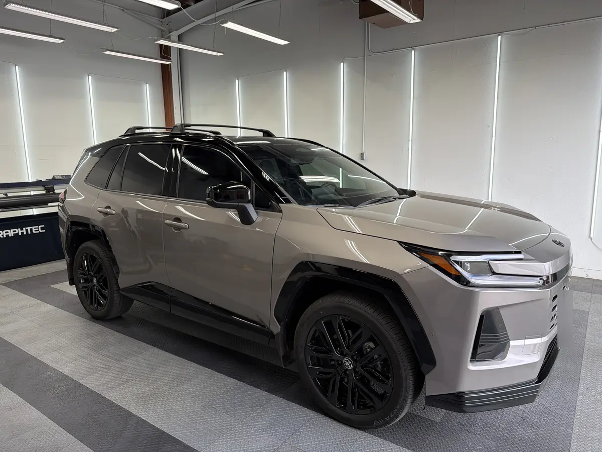 Gray Toyota RAV4 after Avery Dennison Encore Supreme ceramic window tint (view 1)