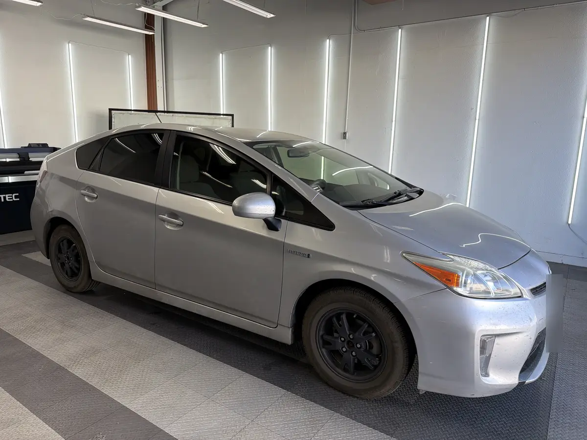 Silver Toyota Prius after Avery Dennison Encore Supreme ceramic window tint (view 1)