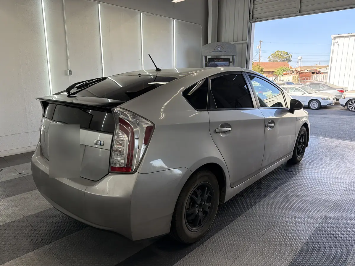 Silver Toyota Prius after Avery Dennison Encore Supreme ceramic window tint (view 3)